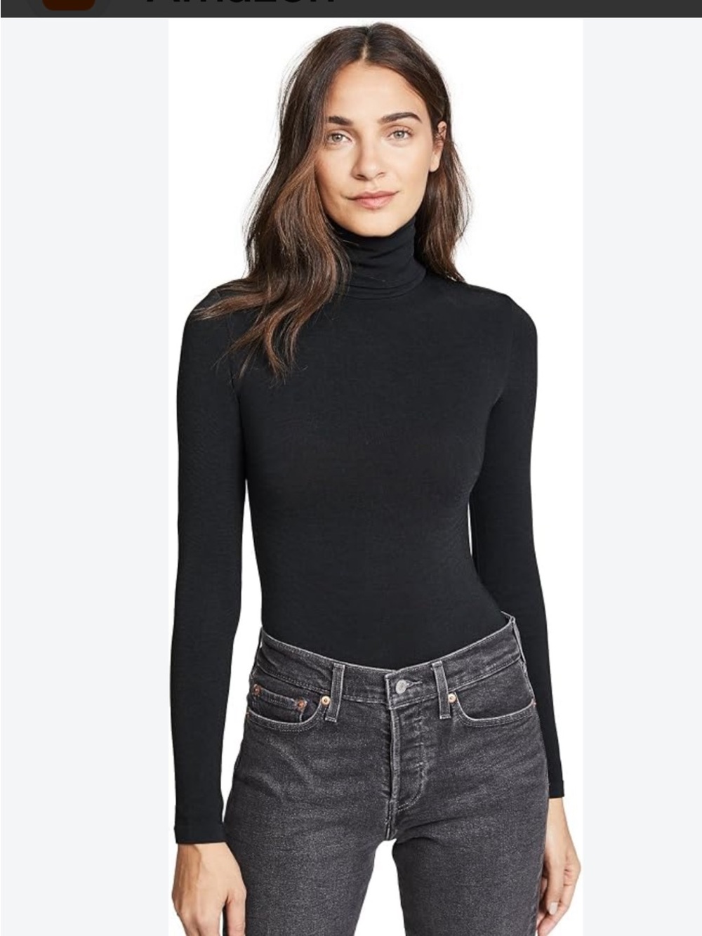 Wolford Black Long Sleeve Turtleneck seamless base layer Top